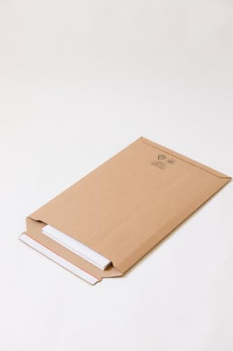 100 hochwertige Versandtaschen aus Mikrowellenkarton DIN A4 - flach 353 x 250 mm / 325 x 200 x 50 mm