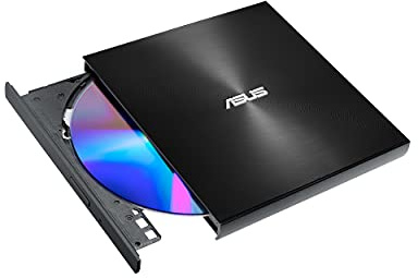 ASUSK ZenDrive U8M (SDRW-08U8M-U) externes DVD-Laufwerk/Brenner (Schnittstelle, kompatibel mit Windows und Mac OS, M-DISC-Unterstützung, umfangreiche Backup-Lösungen), Schwarz, USB-C Kabel