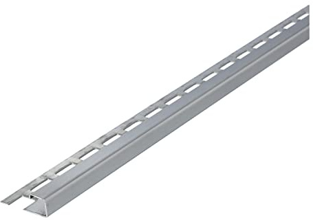 Fliesenschiene, Fliesenprofil, Quadratprofil, Edelstahl (V2A) gebürstet, Länge 2,50 m 10 mm Höhe 5 Stück Setpreis