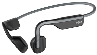 SHOKZ OpenMove Open-Ear-Knochenleitungs-Kopfhörer, leicht 29g, Grau | Open-Ear Kopfhörer, Bluetooth 5.1, 6 Std. Akku, schweißfest IP55, Umgebung hören, klarer Sound, für Lauf-Workouts,