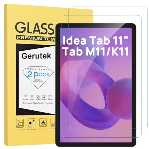 Gerutek 2 Stück Schutzfolie für Lenovo Idea Tab 11 Zoll/Lenovo Tab M11 | Folie für TB-336ZU/TB-336FU/TB-330FU/TB-331FC 9H Härte Anti-Kratze Panzer Schutz Glas, HD-Klar Anti-Bläschen Displayfolie