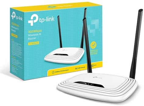 TP-Link TL-WR841N N300 WLAN Router, 300Mbit/s-WLAN, Nur 2,4 GHz, unterstützt Keine DSL-Funktion, empfohlen für Wohnungen mit 1-2 Zimmern