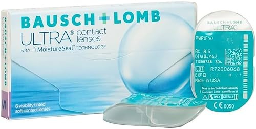Bausch + Lomb Ultra, sphärische Premium Monatslinsen, Kontaktlinsen weich, 6 Stück BC 8.5 mm/DIA 14.2 / -1.50 Dioptrien