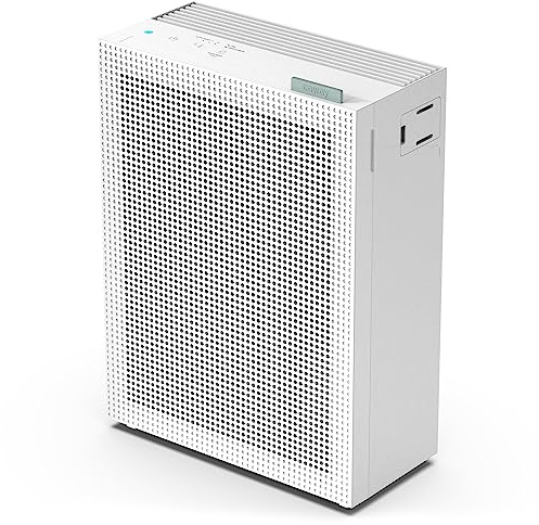 COWAY Luftreiniger Allergiker Zuhause Schlafzimmer air purifier, ECARF und Quiet Mark, Sleep Mode 20 dB, Vorfilter oben entnehmbar und waschbar, Allergie Rauch Pollen Haustiere, Airmega 150, Weiß