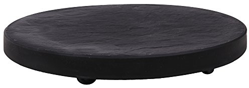 Ondis24 Pflanzenroller bis 150 kg Blumenroller mit unsichtbaren Rollen Möbelroller Kübelroller Pierre (⌀ 40cm, Anthrazit)