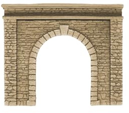 NOCH® Tunnel-Portal, realistisches Modellbauportal, 1-gleisig 15 x 12,5 cm für Spur H0 mit Struktur-Hartschaum
