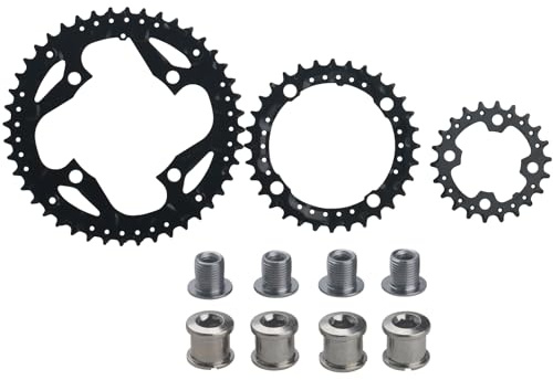 BODYA Runde MTB Fahrrad-Kettenblatt, Dreifach-Kettenblatt-Set 22/32/44t 104/64BCD