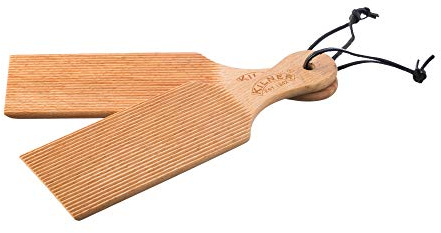 KILNER Butterbrettchen 2-tlg. Set, geriffeltes Buchenholz, 30×9×2 cm | Butter-Paddel, Aufhängeschlaufe, geriffelte Oberfläche, zum Formen und Portionieren, Handwäsche empfohlen