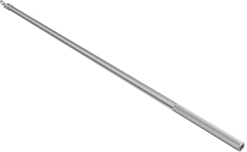 INTERDECO Schleuderstab und Gardinenstab mit geriffeltem Griff, aus Aluminium, Silber-Grau, zum Schieben und Ziehen von Gardinen, Schiebegardinen und Flächenvorhängen, Typ 5101005, 75 cm