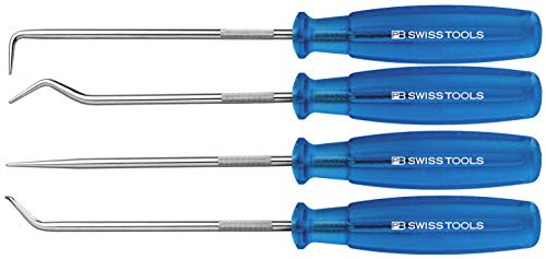 PB Swiss Tools Pick Tool Werkzeug Set, vier Spitzenformen, 7680.CN | 100% Swiss Made | Lifetime Guarantee | Für professionelles Arbeiten in Industrie & Handwerk