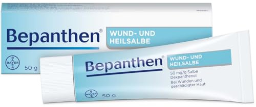 Bepanthen Wund- und Heilsalbe | Wunden, rissige Haut und Tattoo-Pflege | Nr. 1 bei Wundheilung | 50g