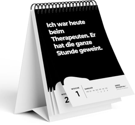 Demotivierender Tischkalender 2026 | 52 Wochen mit 52 unmotivierendenden Sprüchen Träume nicht dein Leben sondern halt dein Maul Witzige Geschenkidee für Büro Deko, Kollegen (schwarz 2026, A6)
