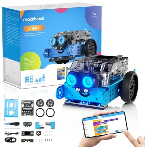 Makeblock mBot 2 Programmierbarer Roboter für Kinder ab 8 Jahren,Roboter Spielzeug mit WiFi, kompatibel mit Scratch und Python, intelligenter STEM Bausatz als Geschenk