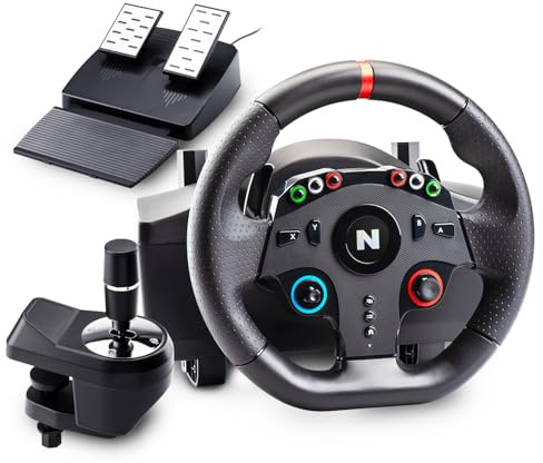 NITHO Drive Pro ONE Rennlenkrad mit Pedalen und separatem Schalthebel, 270° Gaming-Lenkrad kompatibel mit PC, PS4, Switch, Xbox One und Xbox Series X|S, Fahrsimulator mit Vibration und Zero Dead Zone