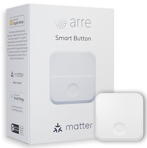 arre Smart Button mit Matter Halterung & Thread steuert Smart Home Zubehör, kompatibel mit Apple Home/HomeKit & Samsung SmartThings