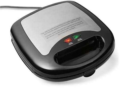 Amazon Basics 3-in-1 Sandwich Maker, Panini Press and Waffle Maker with Removable Plates, 700W