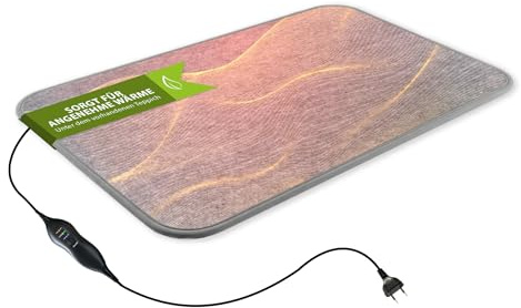 Mi-Heat Beheizbare Teppich-Unterlage 100x140cm - Unter Teppich Heizung Heizteppich Fußmatte Wärmeteppich bis 30°C - 3 Heizstufen und Timer