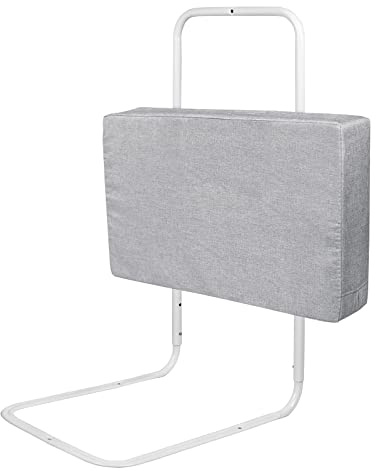 HENGMEI Bettgitter Bettschutzgitter 60cm Bettgitter Höhenverstellbar Rausfallschutz Absturzsicheres, 40-60cm Verstellbares Seitenschutz, Leinengrau