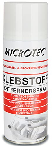 Microtec Klebstoffentferner und Lackentferner | 400ml | entfernt zuverlässig hartnäckige Dicht- und Klebstoffreste, Farben und Lacke, Harze u.v.m. | starke Lösekraft | ideal für Etikettenrückstände