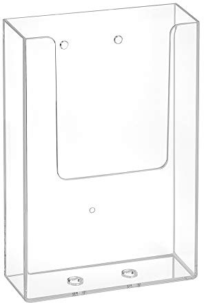 DIN Lang Wandprospekthalter mit Bohrlöchern/Prospekthalter/Flyerhalter/Wandmontage/Transparent - Zeigis®