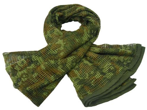 HYOUT Taktischer Militär-Halstuch, Woodland Camo Schal Sniper Schleier Desert Shemagh für Wargame Outdoor Sports…