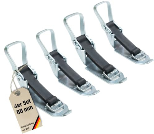 LoadCare Verschlusslager Schaufelhalter Spatenhalter Axthalter Besenhalter Spannverschluss Geräterhalterung Garten (Stahl verzinkt, 80 mm)