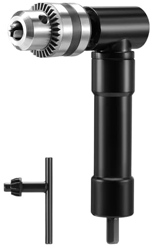 Faankiton 90° Bohrfutter 1-10mm Schnellspann Bohrfutter Winkelbohraufsatz | 90 Grad Rechter Winkel Bohren Adapter, Winkelbohr Vorsatz 90-Grad-Bohrverlängerung Rechtwinkelbohrer Steckdosenaufsatz