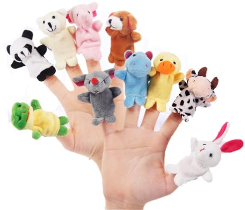 DealKits 20er Fingerpuppen Set - Plüschtier Spielzeug für Kindergeburtstag Weihnachten Halloween - Baby Mitgebsel, Kinderparty Geschenke für Jungen & Mädchen - Kleine Mitbringsel für Kinder