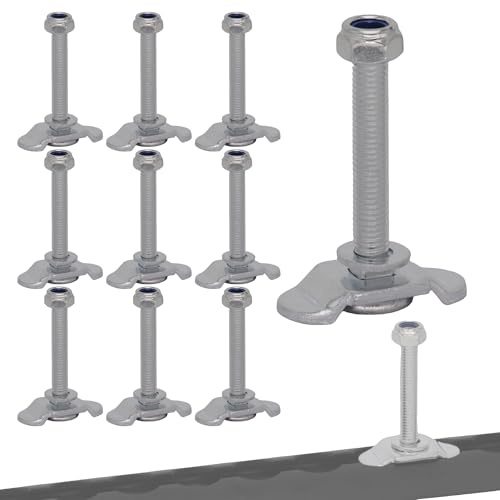 10x Airline Schraubfitting M8x50 mit Mutter Spannbereich 45mm Airlineschiene Airlineverschraubung