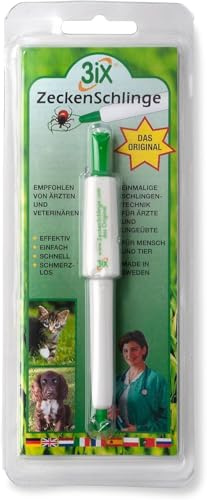 3iX Zeckenschlinge, das Original aus Schweden, statt Zeckenkarte, Pinzette, Haken, Zeckenmittel - Zeckenentferner für Mensch, Haustiere wie Hund, Katze, Hasen und mehr