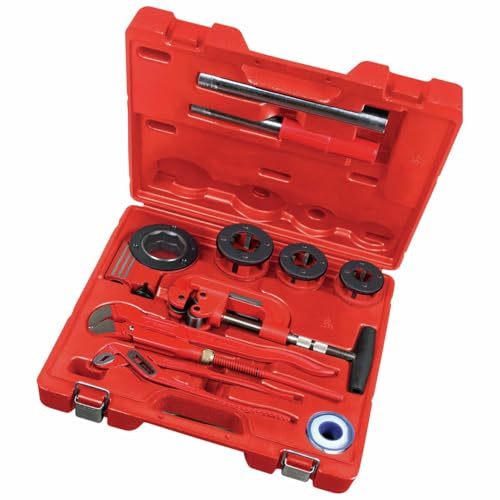 ROTHENBERGER Industrial Sanikit - Sanitär 11teiliger Werkzeugkoffer inkl. Zangen, Stahlrohrabschneider, 070673E