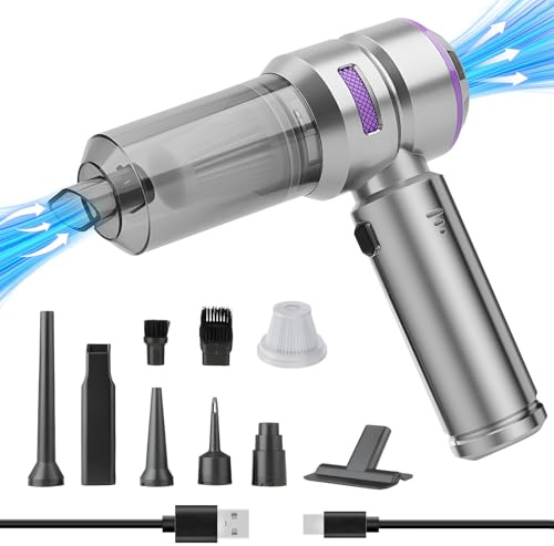 Higoom 4-in-1 Kabelloser Handstaubsauger, Auto-Staubsauger, 22000PA Starke Saugkraft Mini-Staubsauger, Staubbläser – Für Zuhause und Auto geeignet