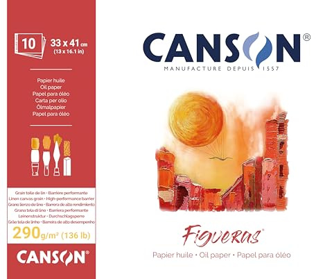 Canson 200857222 Figueras - Ölmalpapier, 33 x 41 cm, naturweiß