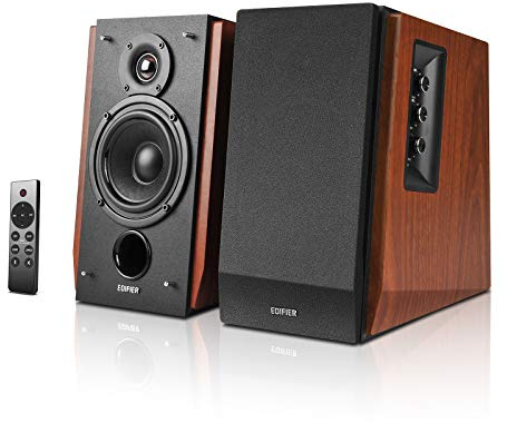 Edifier R1700BTs Aktive Lautsprecher - Bluetooth v5.0, 2.0 Drahtlose Nahfeld Studio - 66w RMS mit Subwoofer Ausgang - Holzgehäuse, Braun