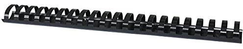 OFFICE PRODUCTS Plastikbinderücken 50 Stück DIN A4 32mm (300 Seiten) Binderücken Bindungskämme Plastikbindung | Kunststoff | Farbe: Schwarz