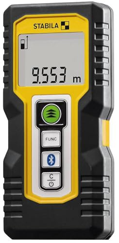 STABILA Laser-Entfernungsmesser LD 250 BT, Bluetooth Smart 4.0, max. Messbereich 50 m, 4 Messfunktionen (u. a. Fläche und Volumen), IP 54, inkl. Batterien (2X AAA)