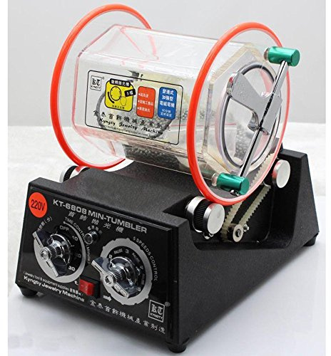 JIAN YA NA Professionelle Mini Rotary Tumbler Schmuck Polierer Finisher Maschine mit Freies Polieren Perle 45 Watt 220 V