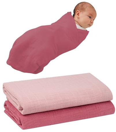 furora BABY Mullwindeln & Pucktuch 120x120 cm XXL (weiche Musselin Bio-Baumwolle) Oeko-TEX 100 Mulltücher Baby | saugtark + 60 Grad waschbar | Stoffwindeln Tuch, große Spucktücher (Flower)