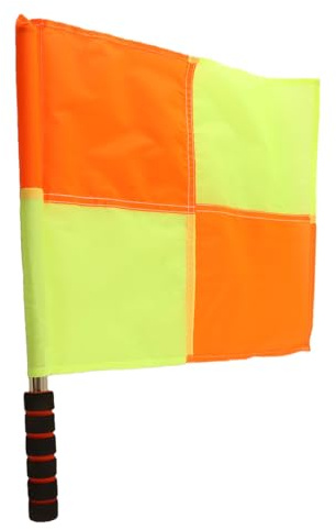 Dioche Linienrichter Fahnen Set, 2 teilige linienrichter fahne Schiedsrichter Linesman Flagge mit Aufbewahrung Eckfahnen für Sportmatch-Fußball-Fußball-Hockey-Training
