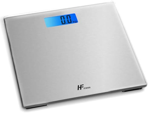Homefashion Digitale elektronische Badezimmerwaage, Badewaage, Körpergewicht 180 kg, Hintergrundbeleuchtung, 28 x 28 cm, Gewichtsmanagement