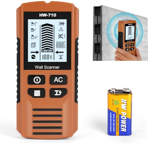 Flintronic Leitungsfinder Ortungsgerät, Wandmetalldetektor, Metallsuchgerät, Stud Finder, Messgerät Wand Scanner Detektor, für Holz Eisenmetalle Kabel Metall