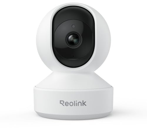Reolink 2K Überwachungskamera Innen, 360°-Ansicht Indoor Kamera WLAN mit Auto-Tracking, Baby Monitor mit Personen-/Tier-/Weinen-Erkennung, 2,4 GHz Wi-Fi, 2-Wege-Gespräch, E1 4MP