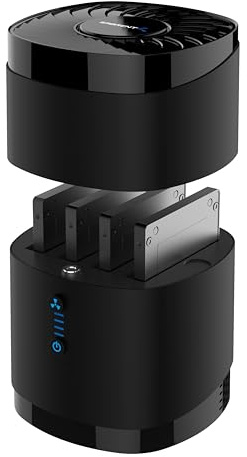SABRENT 4 Bay Dockingstationen für 2.5 Festplatten USB A 5Gbps SATA HDD und SSD Dock mit Lüfter, unterstützt 2,5-Zoll-Laufwerke mit Einer maximalen Dicke von 12,5 mm (DS-4SSD)