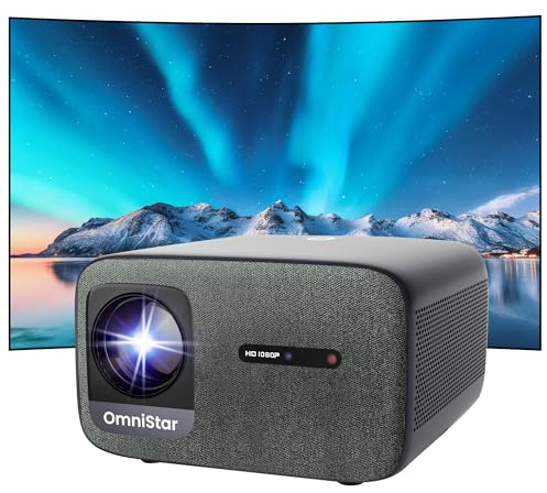 CASIRIS Omnistar Beamer 1500 ANSI| Auto Fokus| 1080P Full HD 4K Unterstützung| 16:9 5G WiFi Bluetooth Videoprojektor für TV-Stick, Heimkino, Büro, Club, Draußen