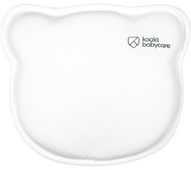 KOALA BABYCARE Babykissen Plagiozephalie, abnehmbar (mit Zwei Kissenbezügen), hilft EIN Plattkopfsyndrom vorzubeugen und zu behandeln. Aus Memory Foam - Weiß