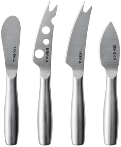 Boska Käsemesser-Set Mini Copenhagen/vier Käsemesser/Edelstahl/Silber / 145 x 20 x 9 mm