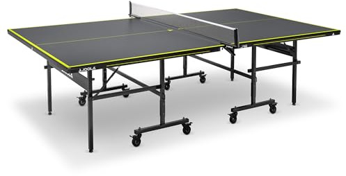 JOOLA Tischtennisplatte Inside J15 Tischtennistisch Indoor klappbares Untergestell – Schneller Aufbau-inklusive Netz, Grau, 274 x 152,5 x 76 cm