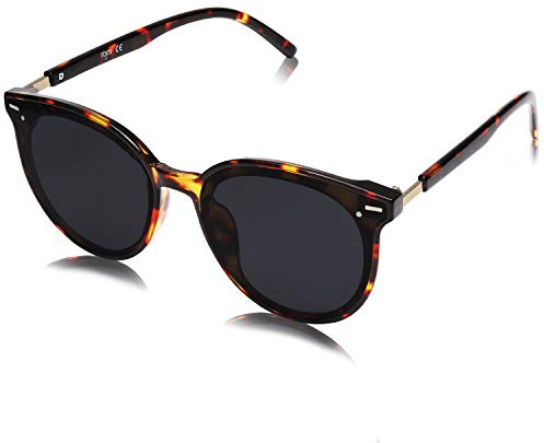 SOJOS Klassisch Retro Runde Sonnenbrille Damen Herren Groß Brille SJ2067