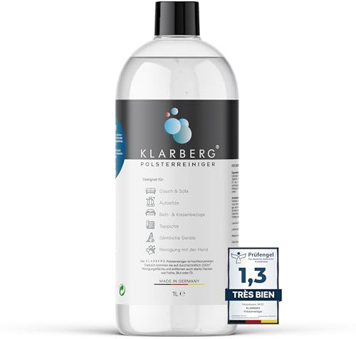 KLARBERG® 1L Waschsauger Polsterreiniger Konzentrat I Polsterreiniger für Sofa, Teppich, Autositze, Textilreiniger uvm. I Geeignet für Waschsauger, Nasssauger und Reinigung per Hand