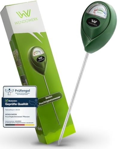 Wendowerk® Boden Feuchtigkeitsmesser für Pflanzen - [Grün/Schwarz] - Ohne Batterien - Verbessertes Feuchtigkeitsmessgerät Pflanzen [2026] – Premium Bodentester